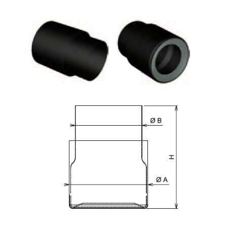 Adaptateur à membrane Ø60 buselot 30 à 55mm
