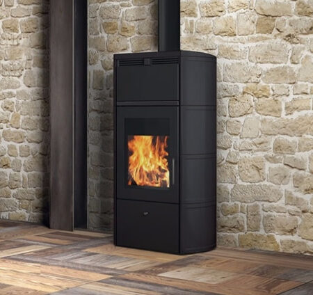 FLAMMA céram gris foncé 14 kW (bûches)