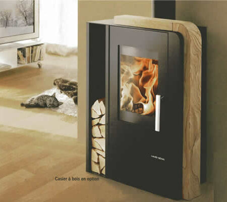 ARUBA 220.17-ST perle noir, pierre woodstone 2,5-5kW (bûches)