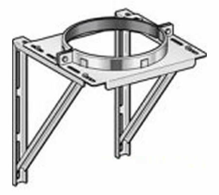 Support mural inox pour conduit isolé 5 à 20 cm Ø150mm