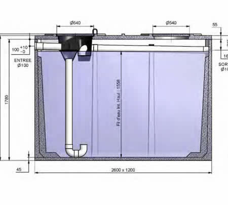 Citerne Filtroclair béton 4000L